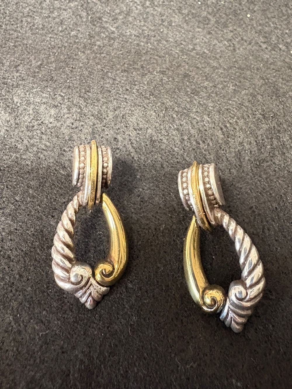 Brighton Two-Tone Gold and Silver Drop Earrings - Women's Jewelry